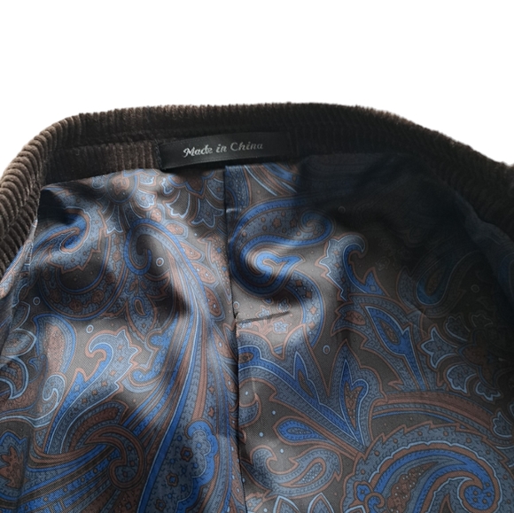 RALPH LAUREN MENS 48R CORDUROY DARK BROWN DRESS COAT JACKET - Picture 6 of 7